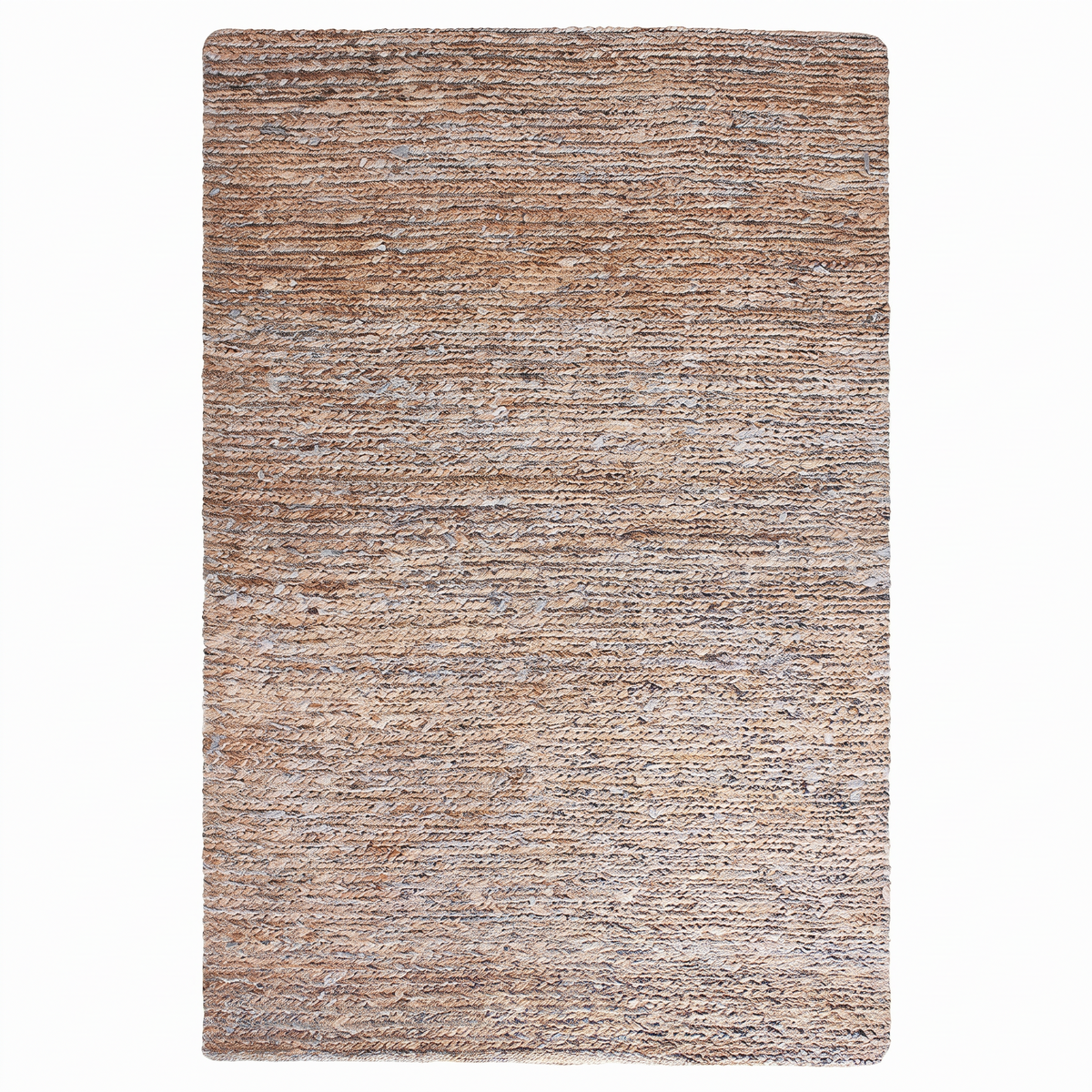 Tapis Yvoire Naturel/gris fond blanc
