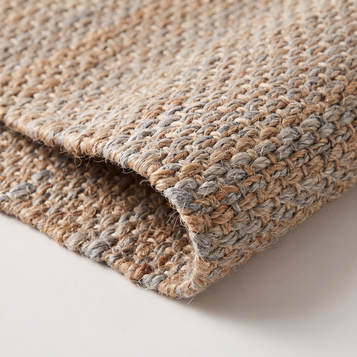 Tapis Yvoire Naturel/gris détail tissage
