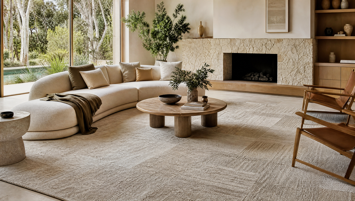 Intérieur contemporain avec tapis