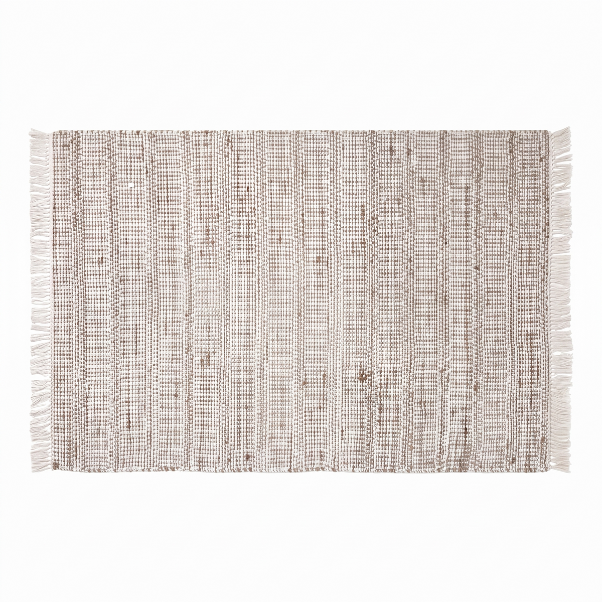 Tapis Turenne Naturel/Ivoire fond blanc