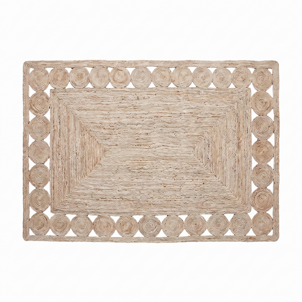 Tapis Charroux Naturel fond blanc