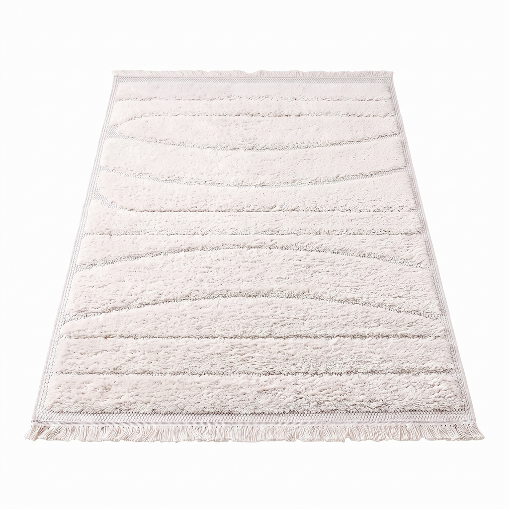 Tapis Figeac Neige - vue produit fond blanc