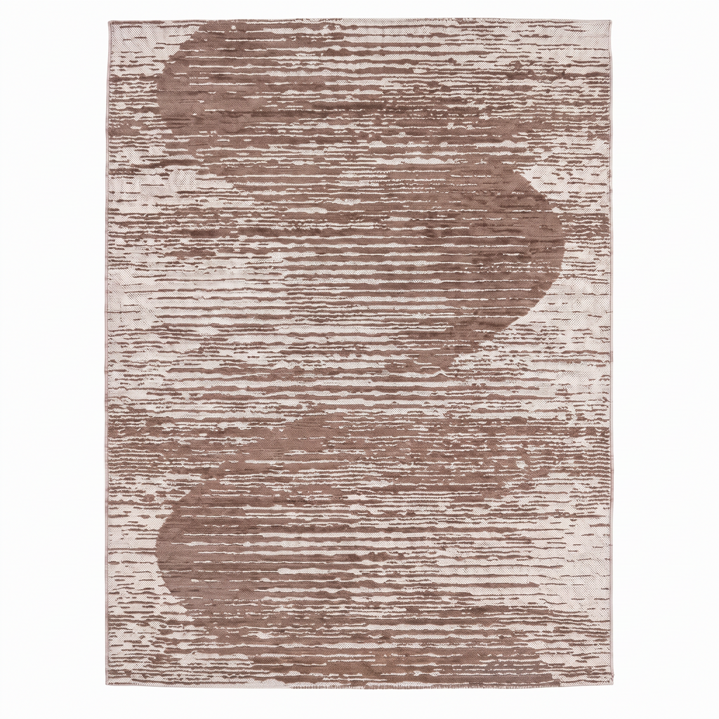 Tapis Lussan Noisette - vue produit fond blanc