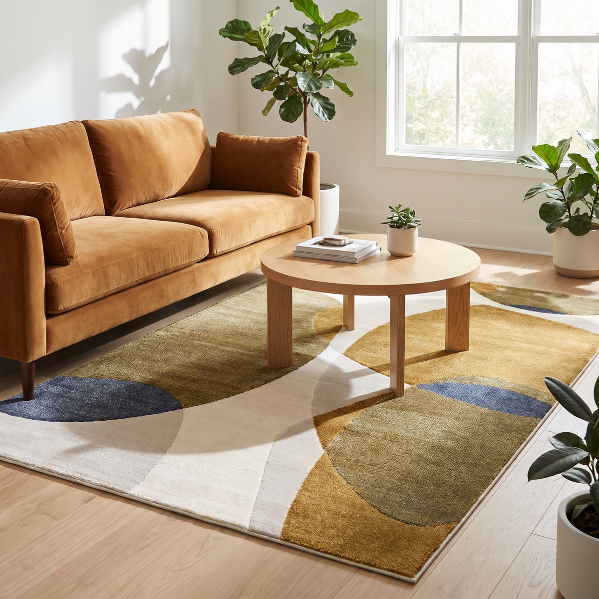 Tapis Ossau Thym dans un salon