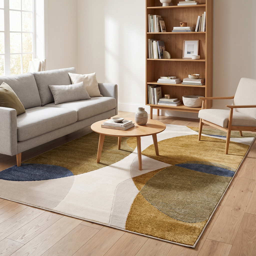 Tapis Ossau Thym - salon vue large