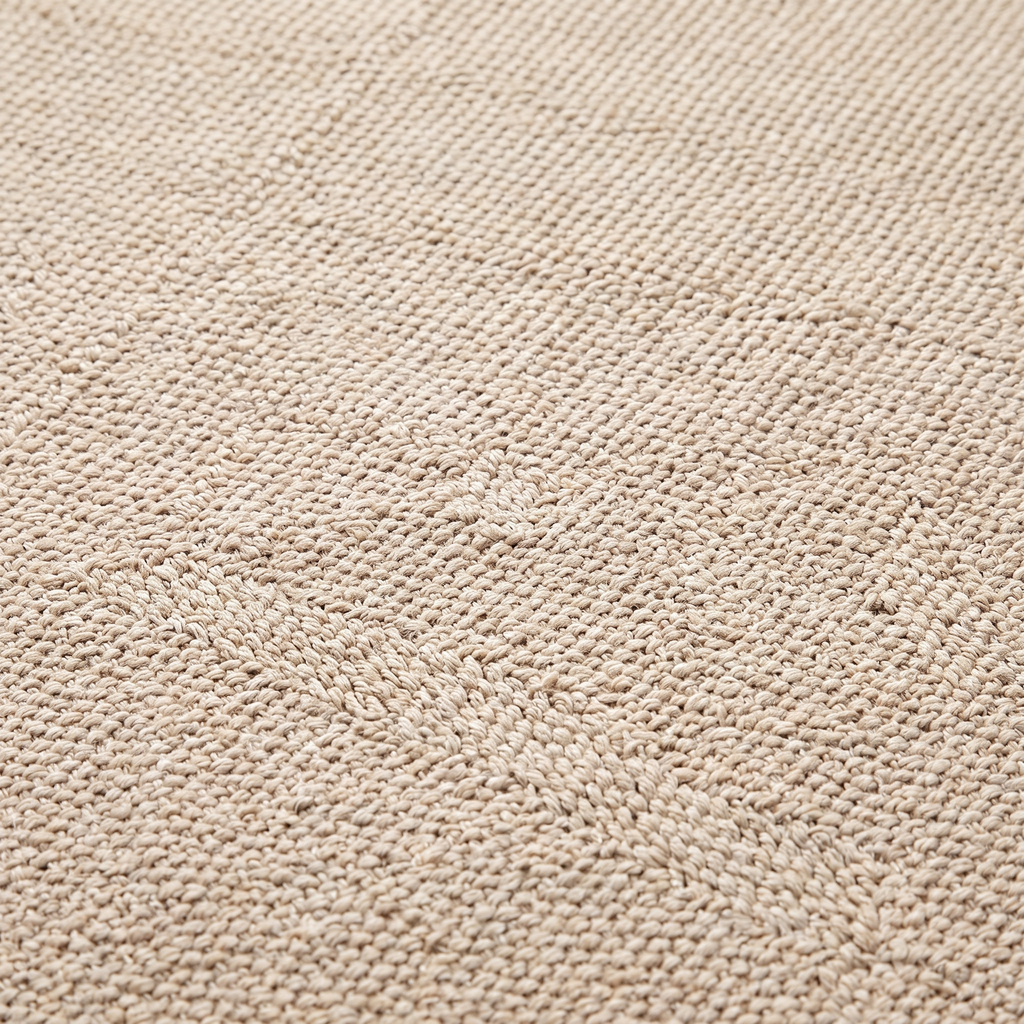 Zoom qualité du tissage du tapis Rocamadour Naturel