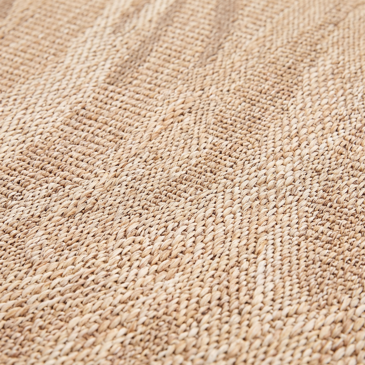 Zoom qualité du tissage du tapis Hyères Naturel