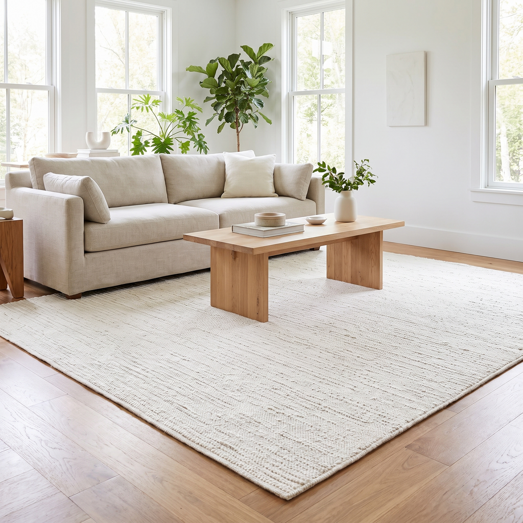 Tapis Colmar Neige - salon vue large