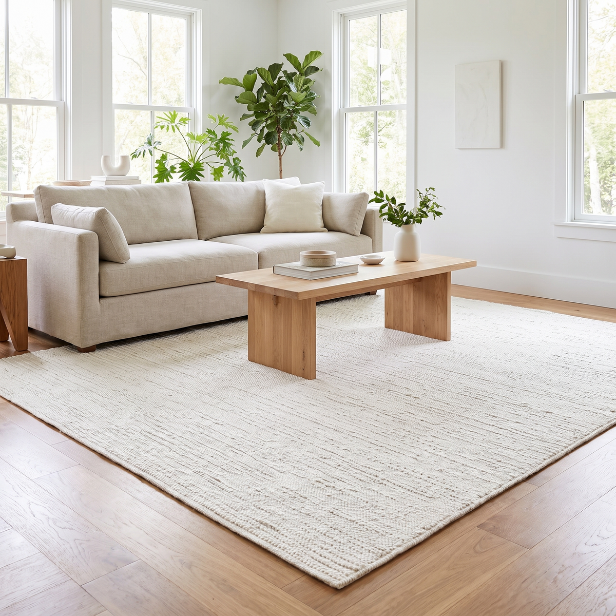 Tapis Colmar Neige - salon vue large