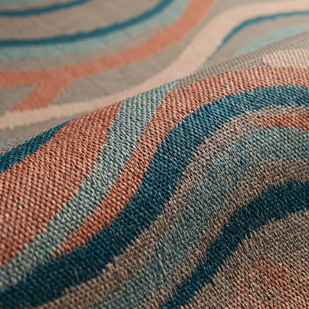 Zoom qualité du tissage du tapis Biot Multico