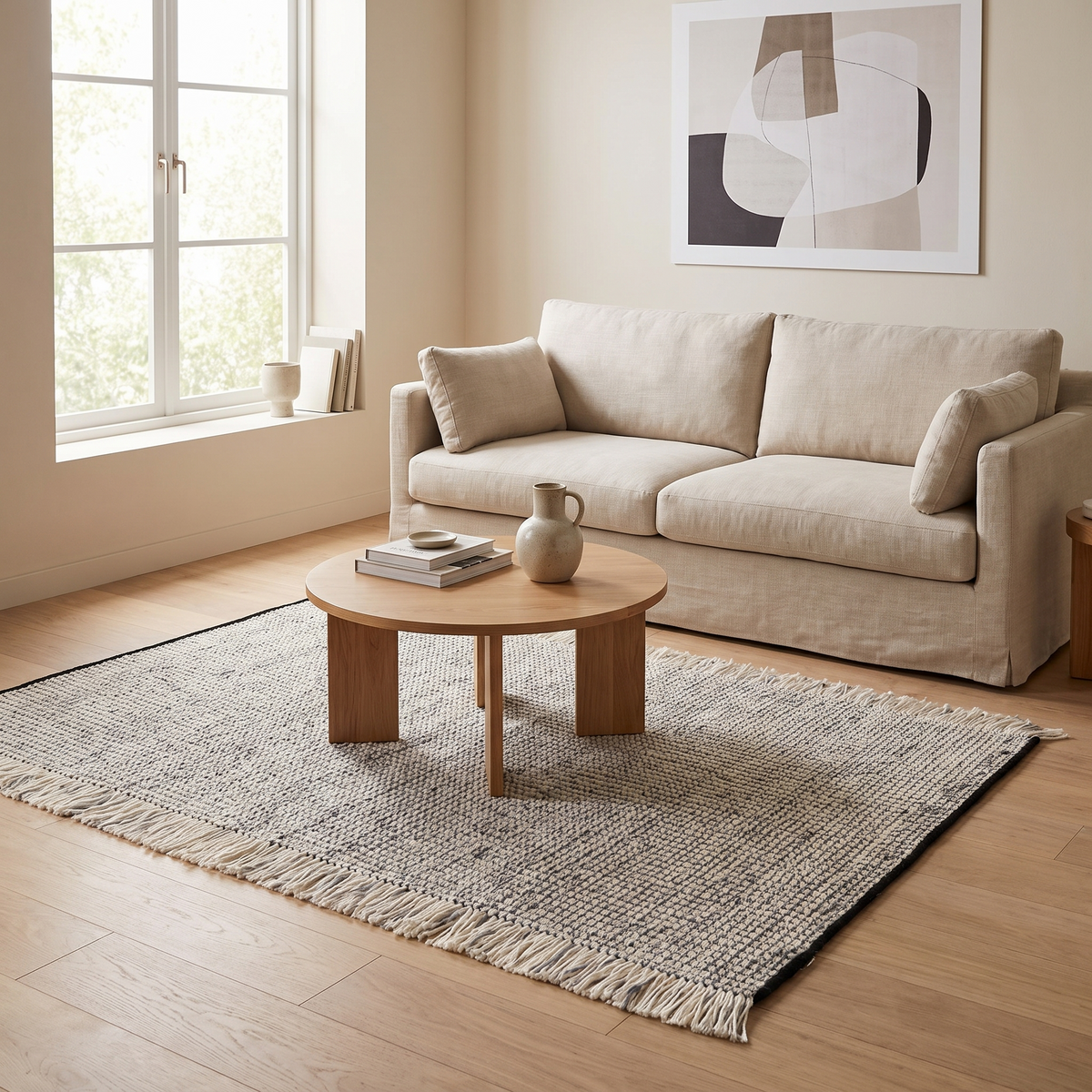 Tapis Esterel Caviar - salon vue large
