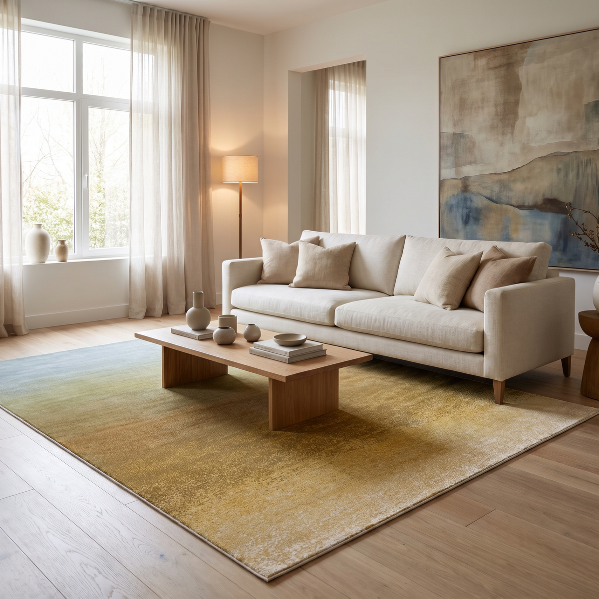 Tapis Sare Thym - salon vue large
