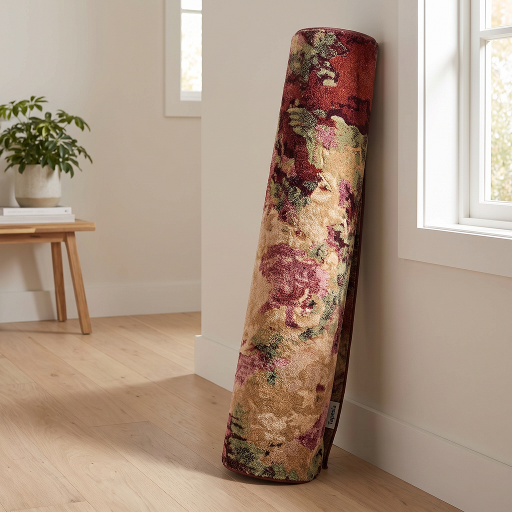 Tapis Riez Multico roulé en situation dans une entrée