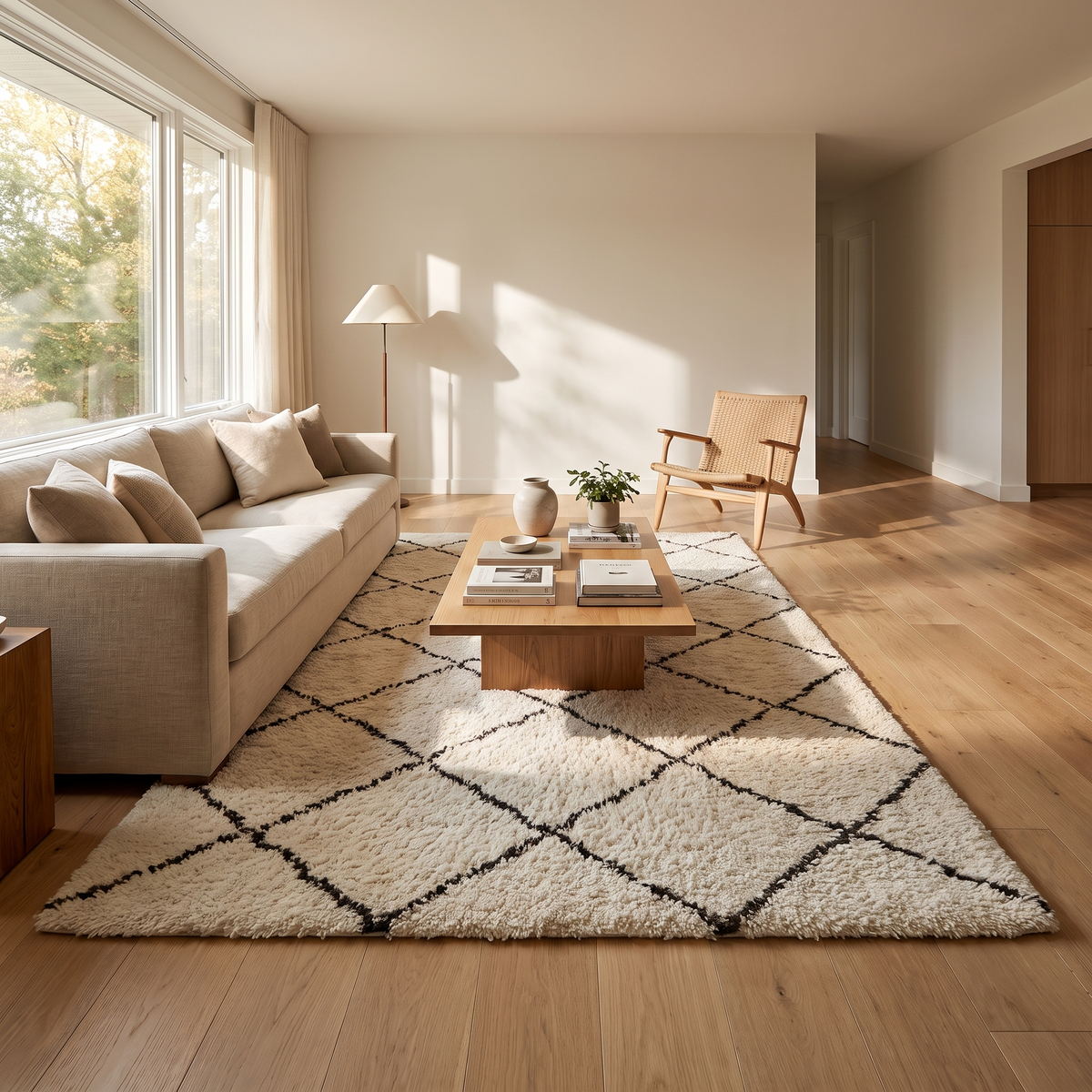 Tapis Larzac Tonnerre dans un salon moderne