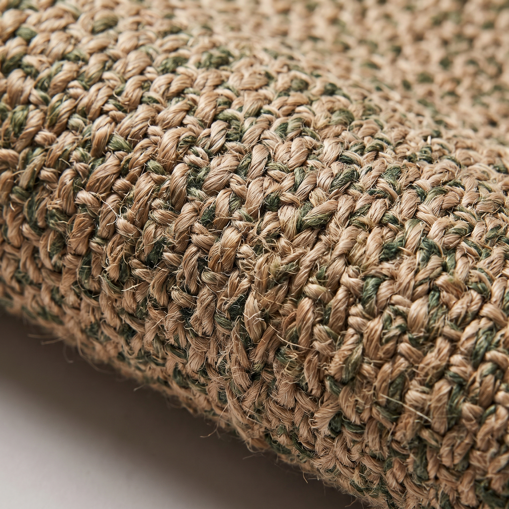 Zoom qualité du tissage du tapis Carnac Fougère