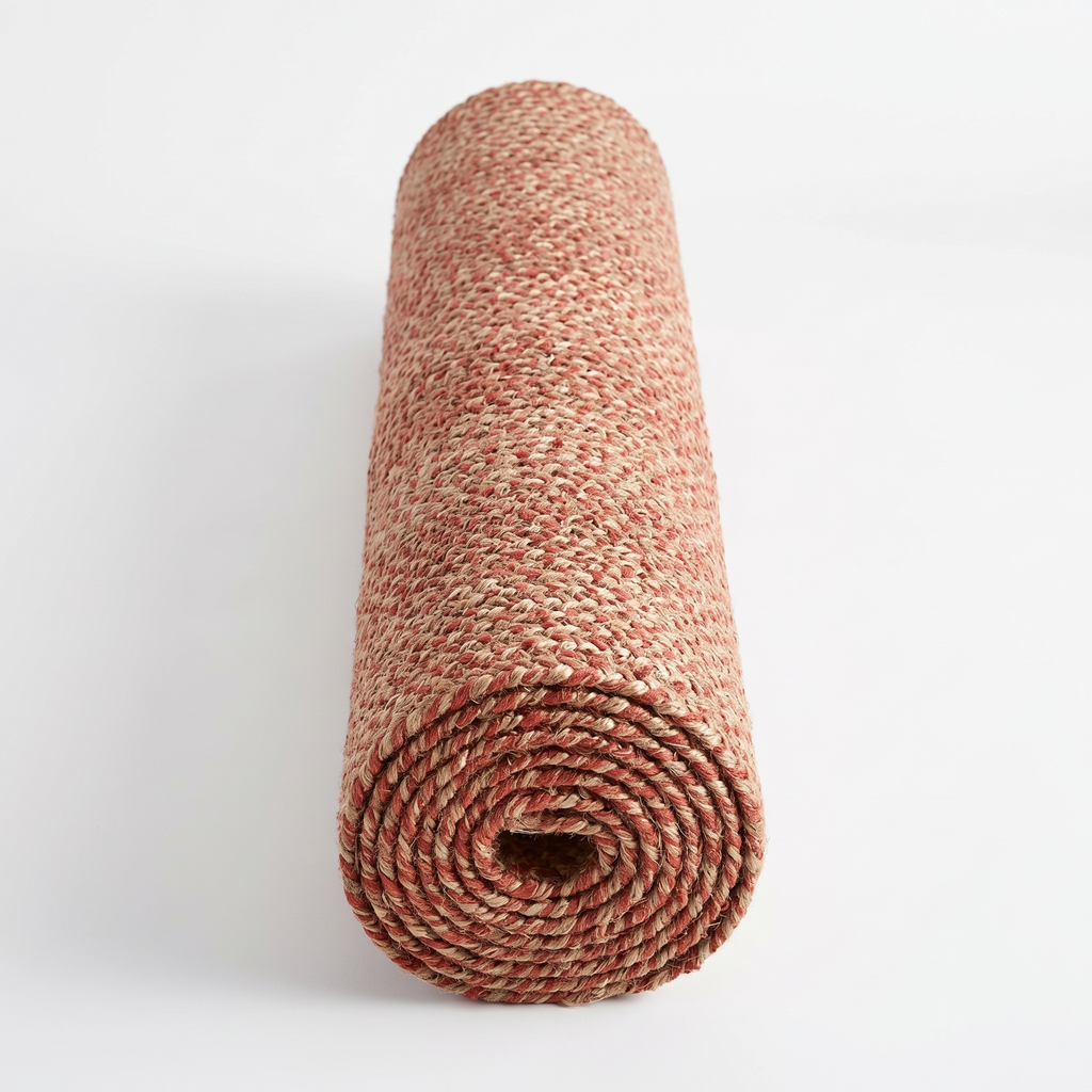 Tapis Carnac Marmelade roulé en situation dans une entrée