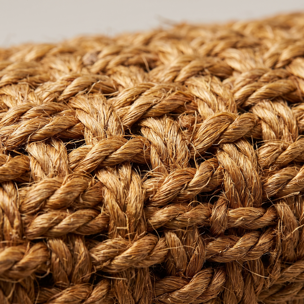Zoom qualité du tissage du tapis Carnac Bronze