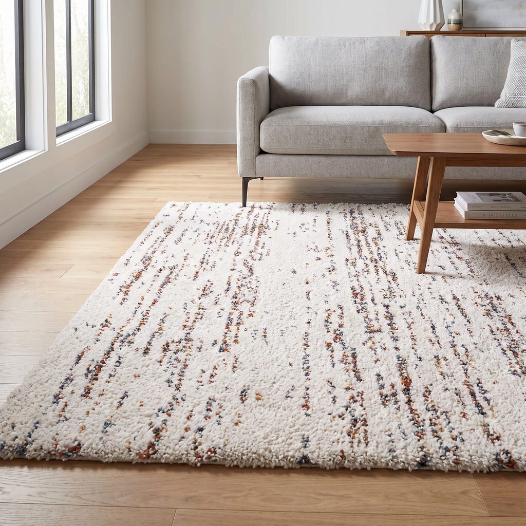 Tapis Ainhoa Multico/naturel dans un salon