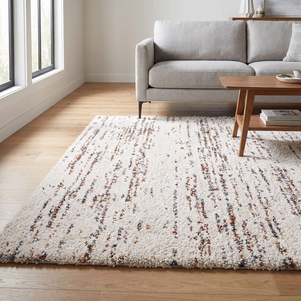 Tapis Ainhoa Multico/naturel dans un salon