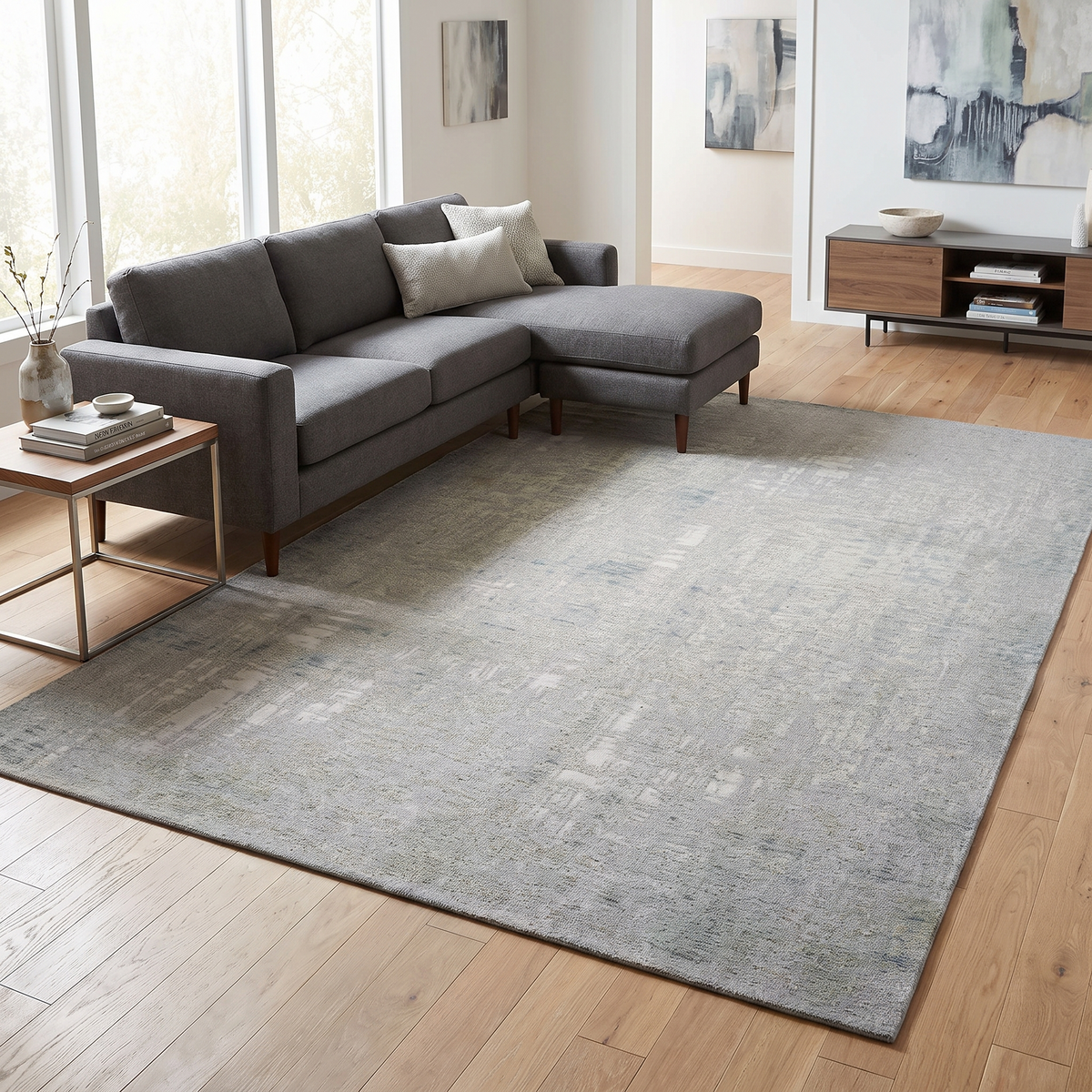 Tapis Ségur Lichen salon ambiance 2