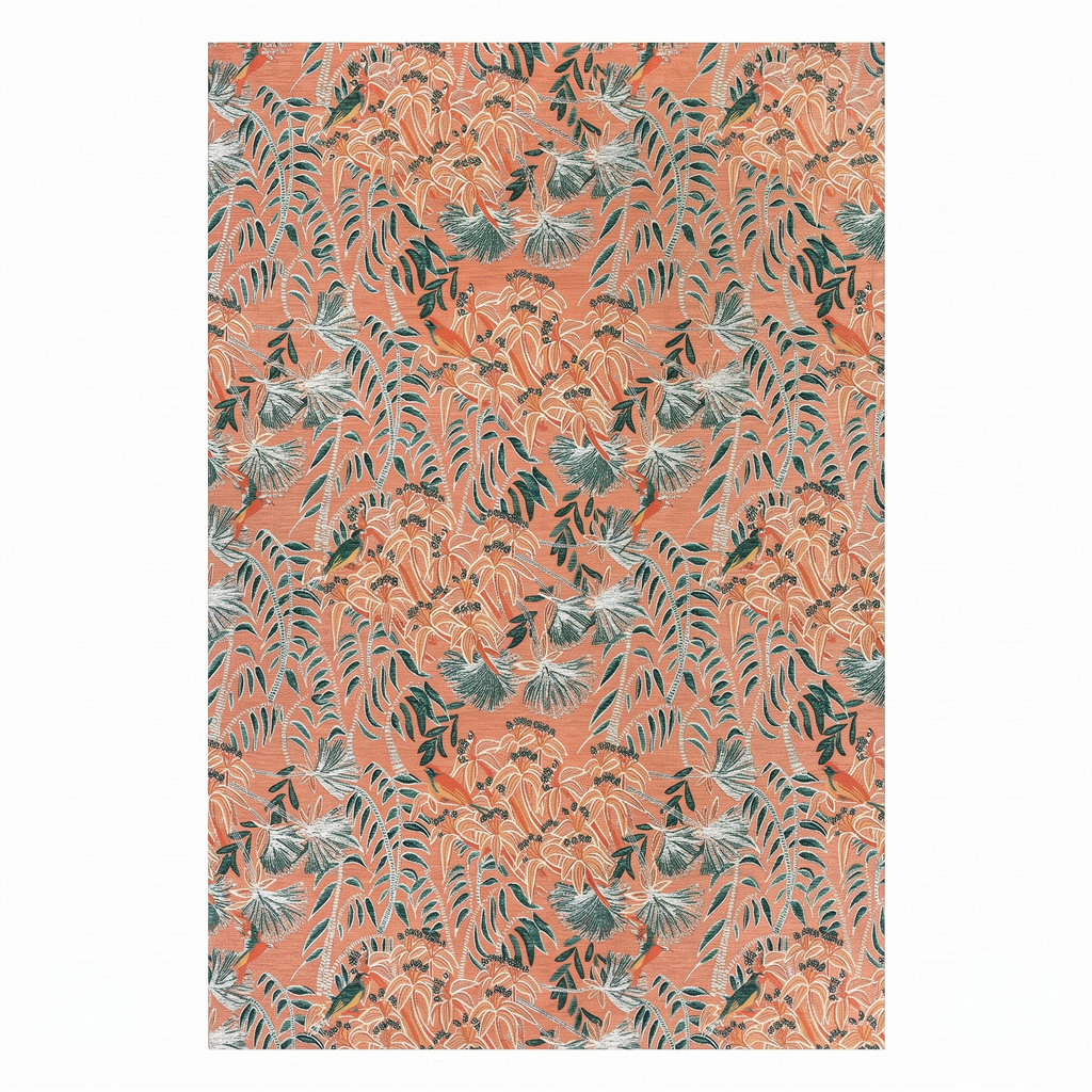 Tapis Talloires Pêche fond blanc studio