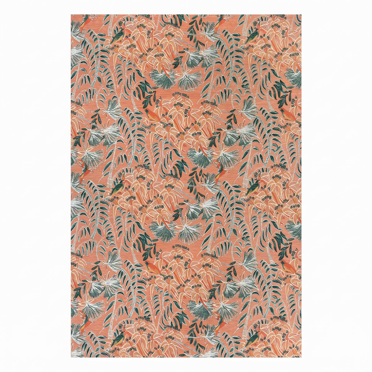 Tapis Talloires Pêche fond blanc studio