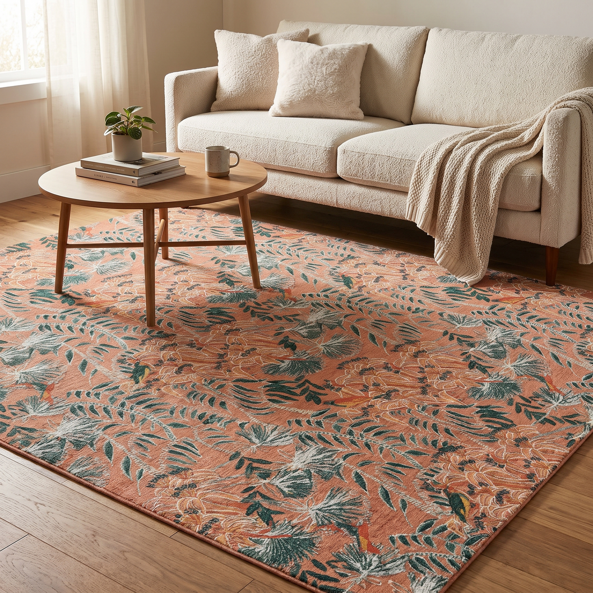 Tapis Talloires Pêche dans un salon chaleureux