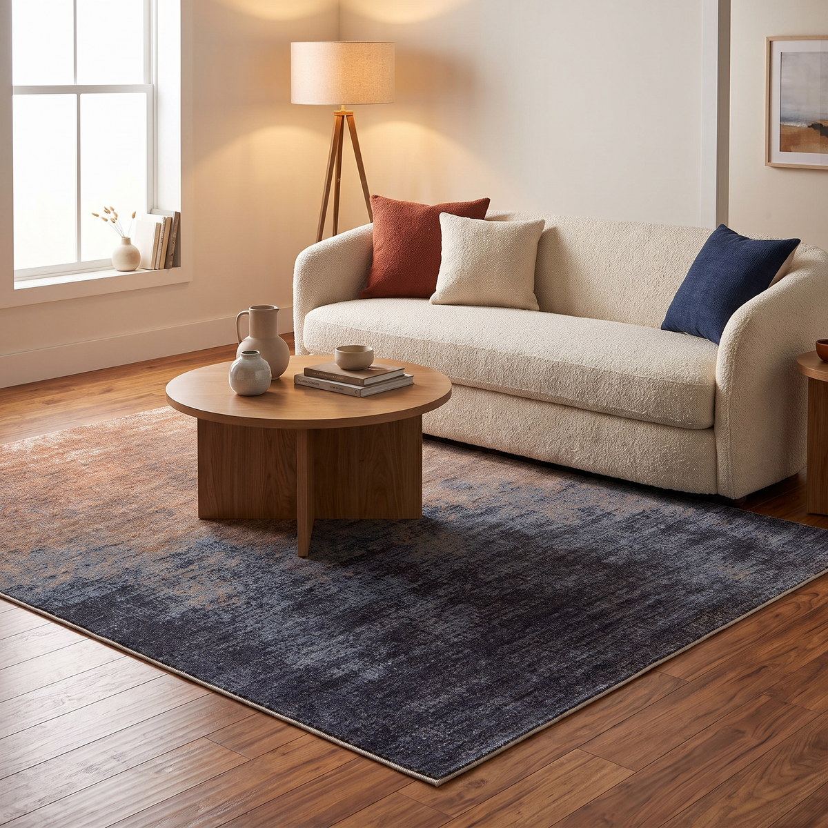 Tapis Venasque dans un salon moderne