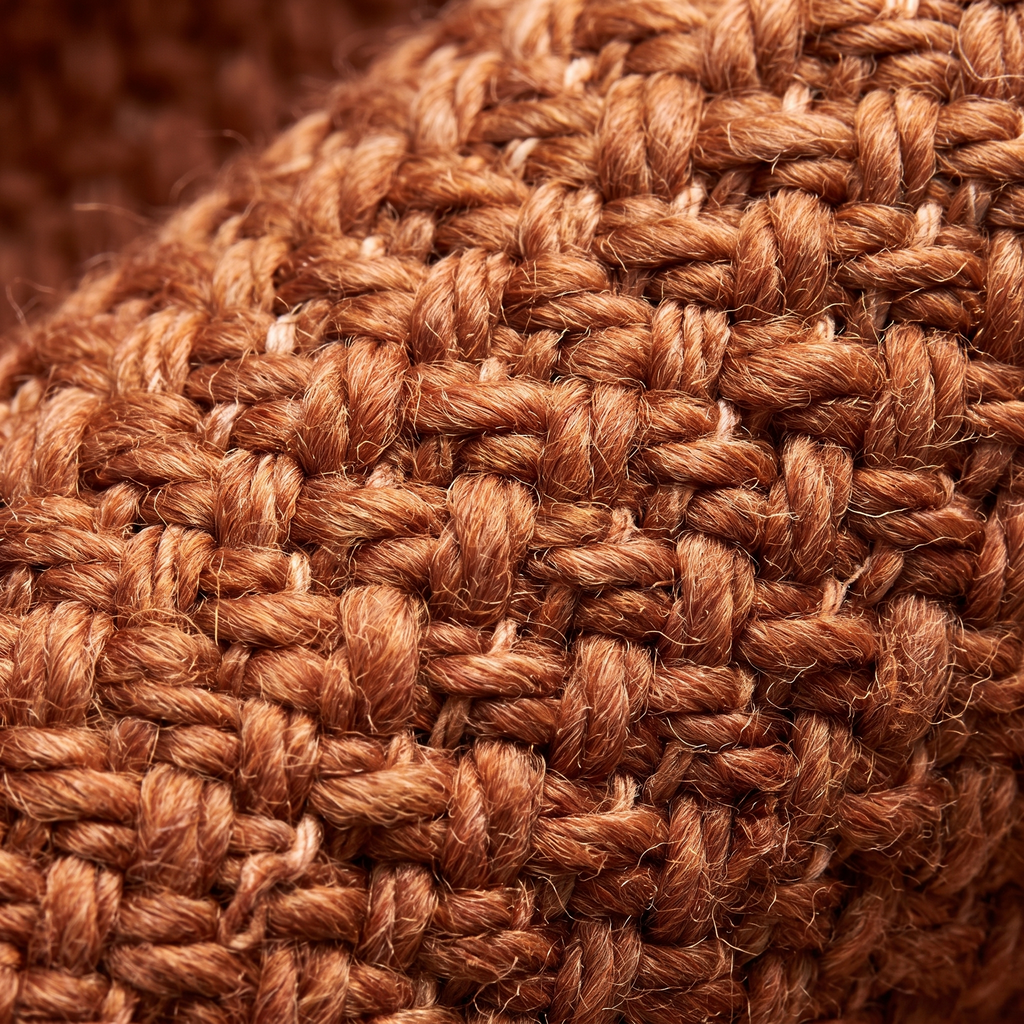 Zoom qualité du tissage du tapis Banon Moka