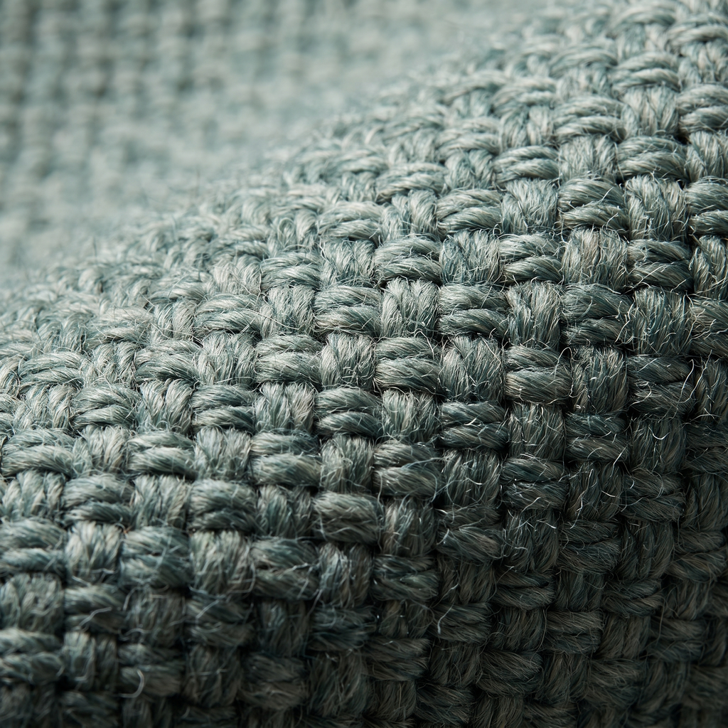 Zoom qualité du tissage du tapis Banon Opaline