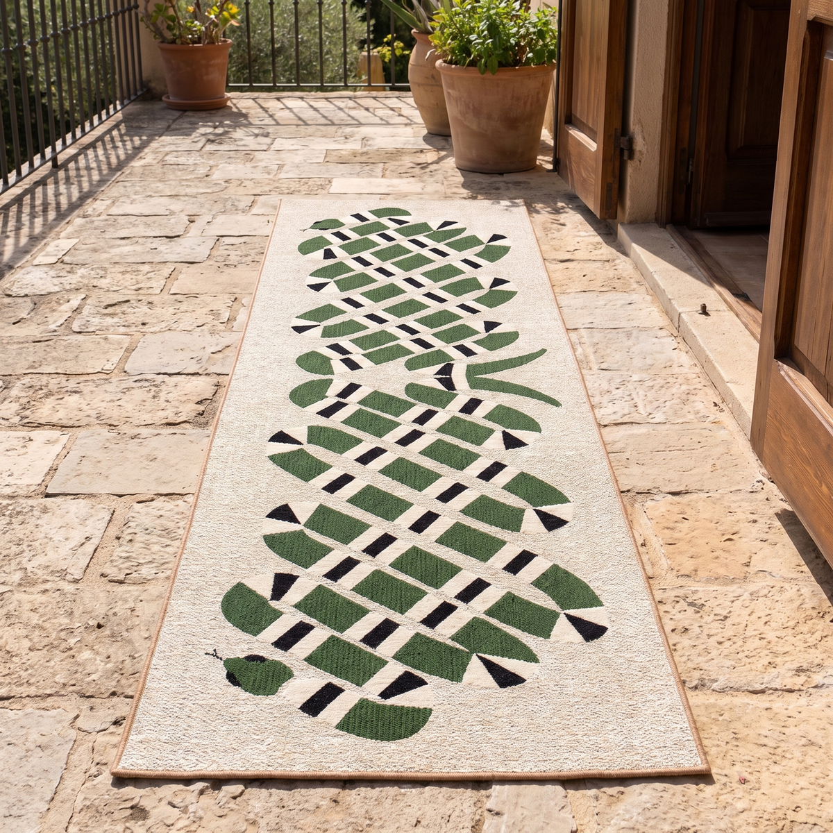 Tapis Sanary Naturel - terrasse vue large