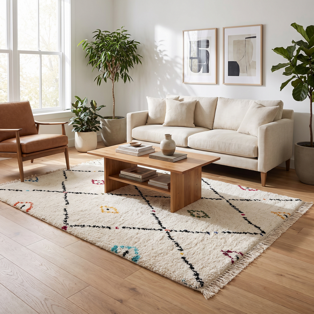 Tapis Chambord Multico dans un salon moderne