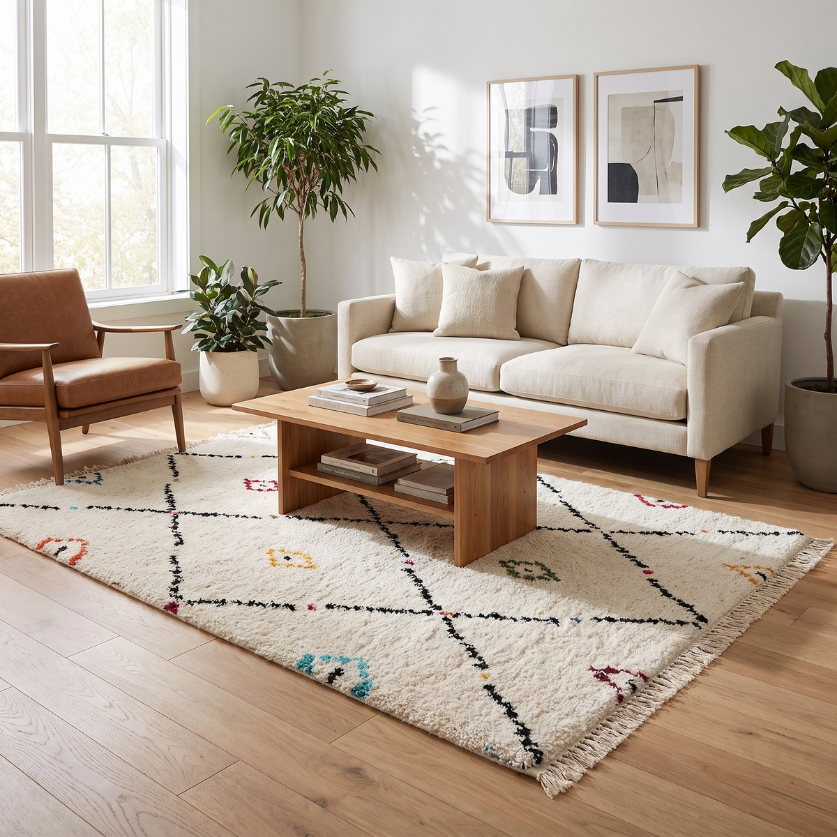 Tapis Chambord Multico dans un salon moderne