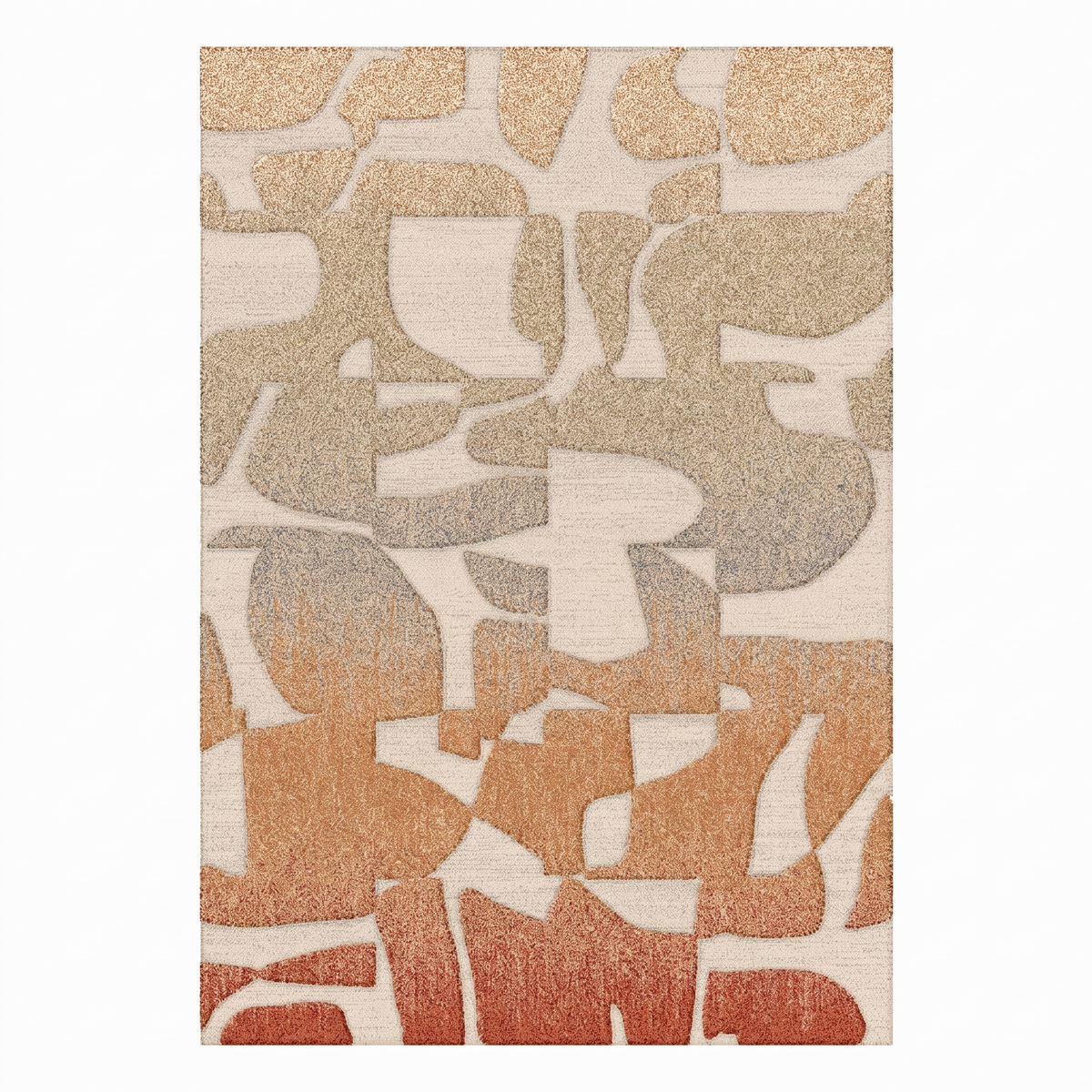 Tapis Anduze Multicolore - vue produit fond blanc