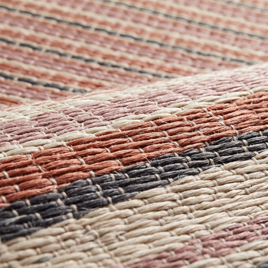 Zoom qualité du tissage du tapis Étretat Multico