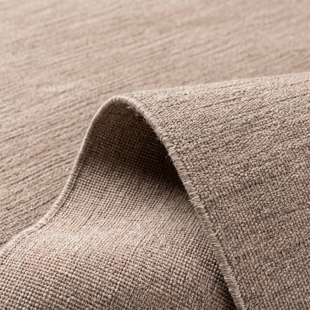 Angle et pli du tapis Dieulefit Naturel - détail du tissage