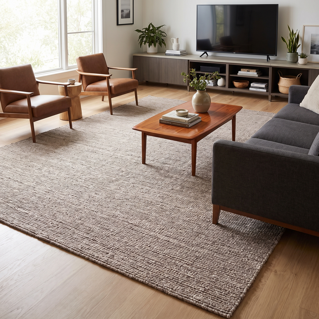 Tapis Dieulefit Naturel - salon vue large