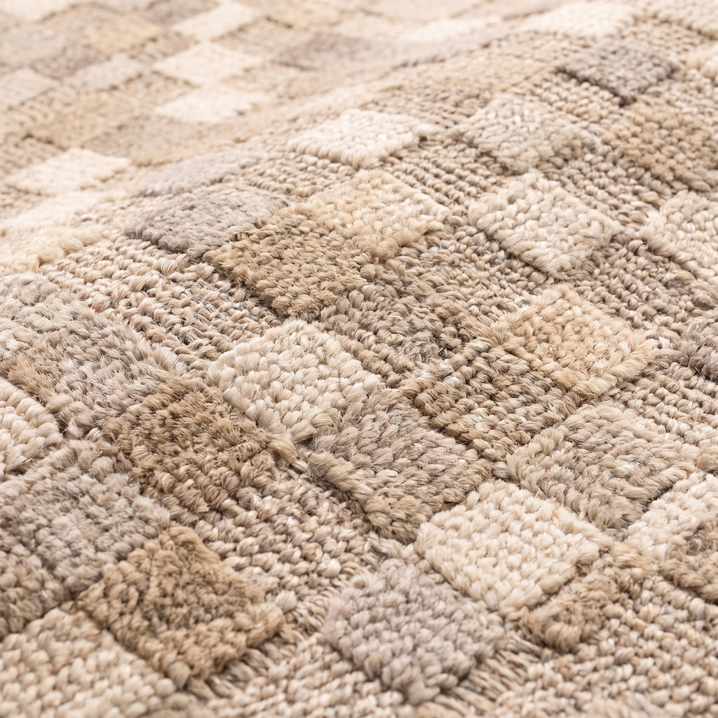 Zoom qualité du tissage du tapis Camargue Naturel