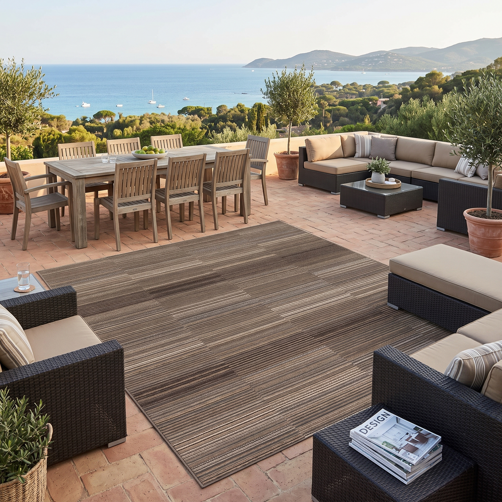 Tapis Bandol Naturel - terrasse vue large
