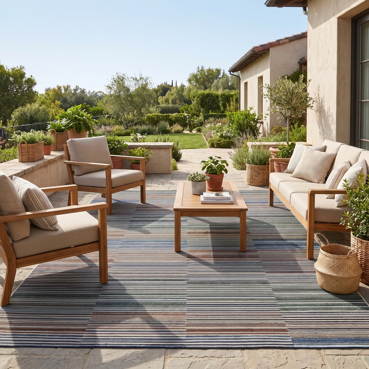 Tapis Bandol Lagon - terrasse vue large