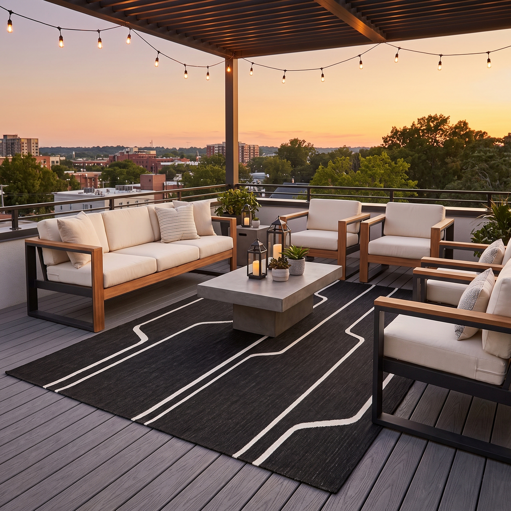 Tapis Lavezzi Tonnerre - terrasse vue large