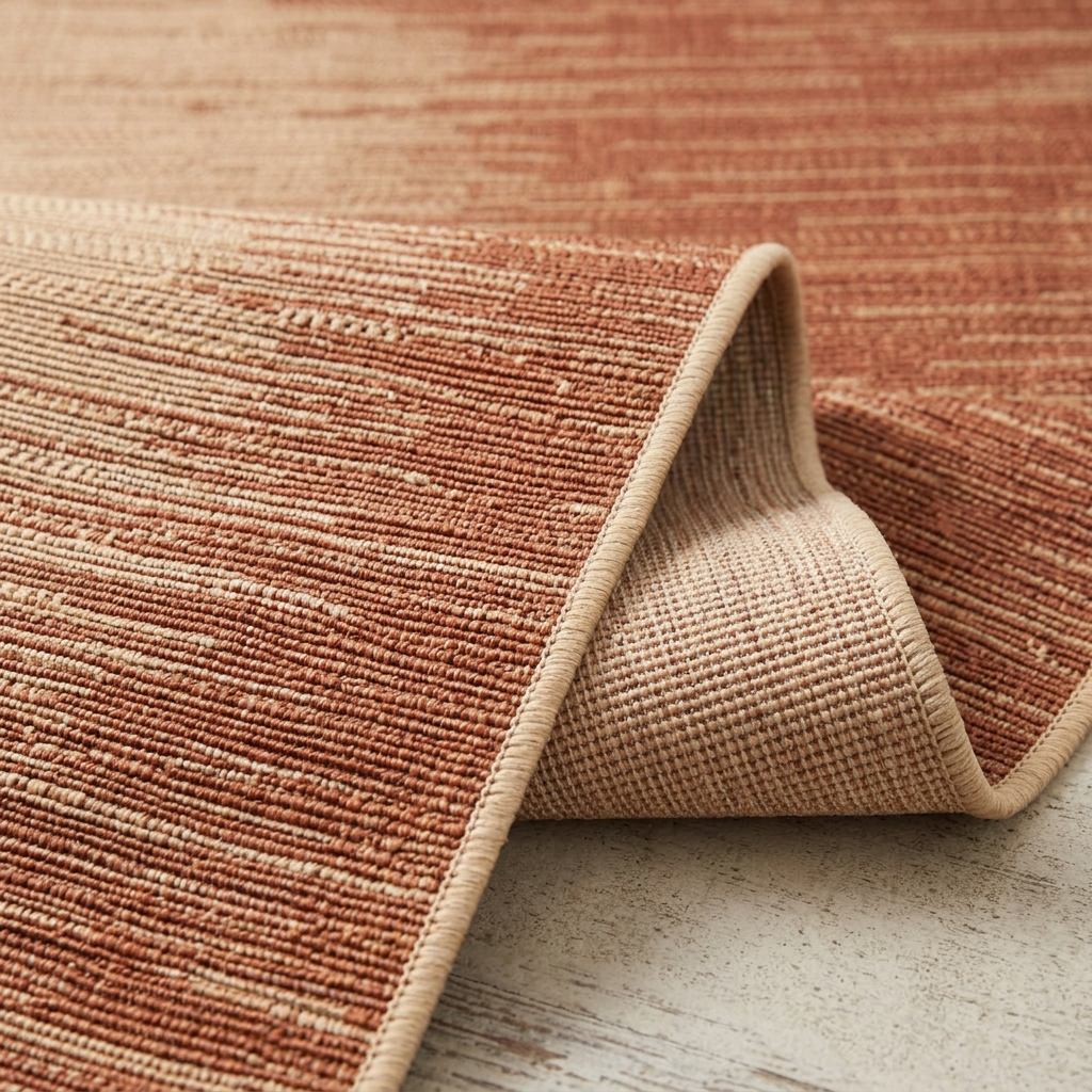 Angle et pli du tapis Gruissan Naturel - détail du tissage