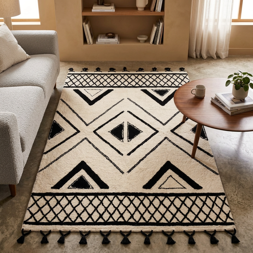 Tapis Tournus Ombre dans un salon moderne