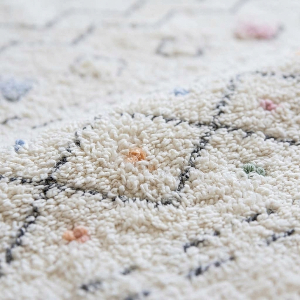 Tapis Autoire Ivoire/Multi macro texture