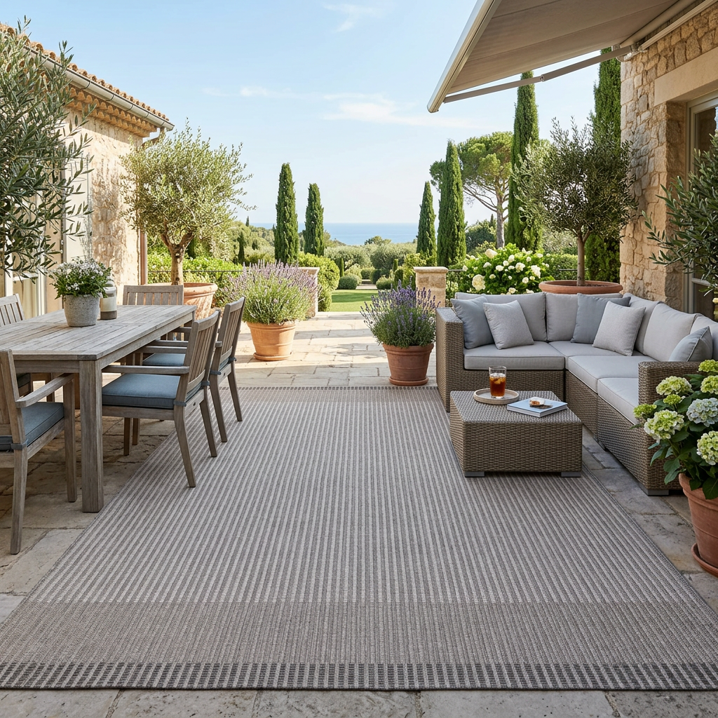 Tapis Menton Nuage - terrasse vue large