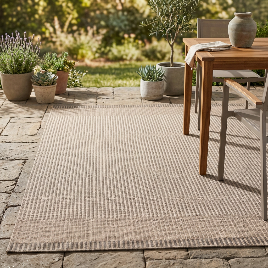 Tapis Menton Nuage sur une terrasse