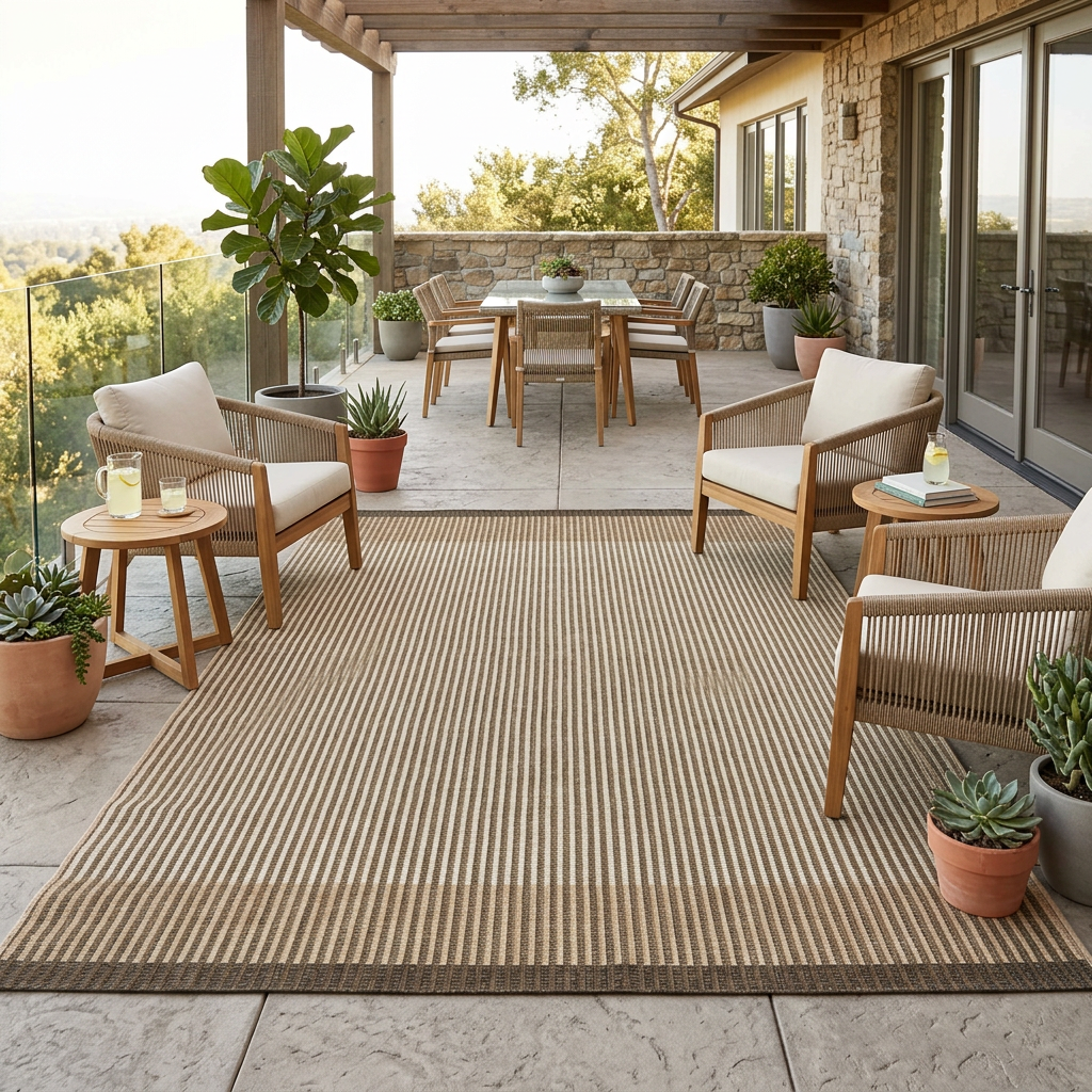 Tapis Menton Naturel - terrasse vue large