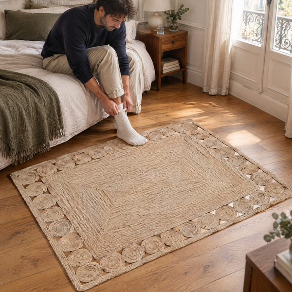 Tapis salon Charroux naturel en jute